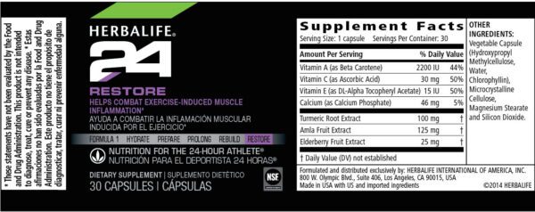 Herbalife24 restore ingredients